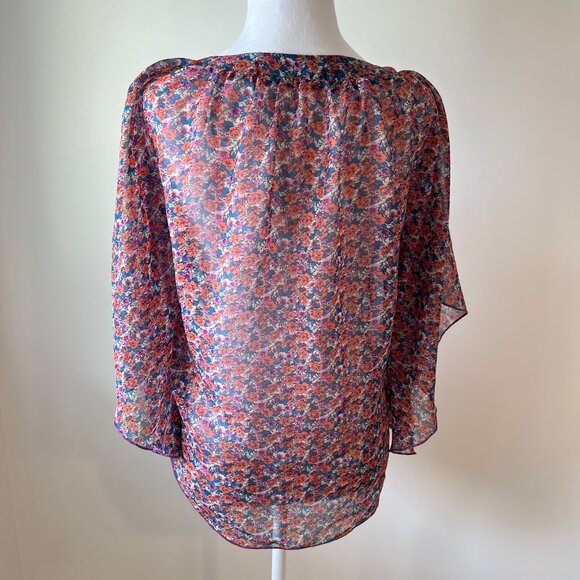 Lightweight Floral Peplum Top - Flowy & Chic! - Nevada Size S - Picture 5 of 9
